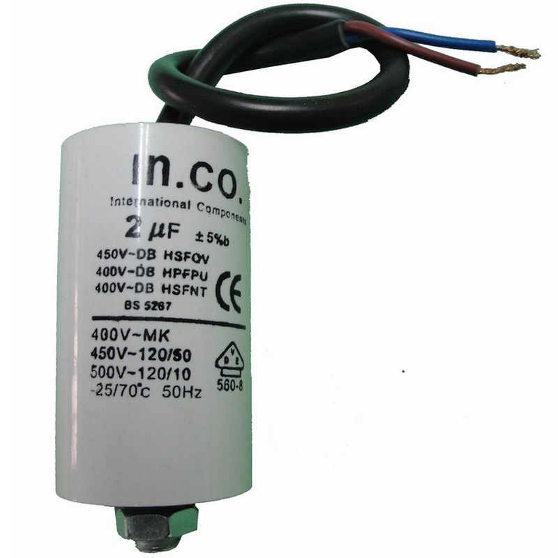 ΠΥΚΝΩΤΗΣ 450V / 2 μf ΜΕ ΚΑΛΩΔΙΟ -0