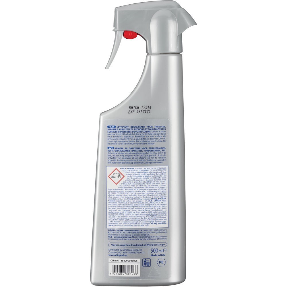 ΚΑΘΑΡΙΣΤΙΚΟ WPRO ΣΠΡΕΙ ΓΙΑ ΦΡΥΤΕΖΑ ΛΑΔΙΟΥ 500ml-2-min